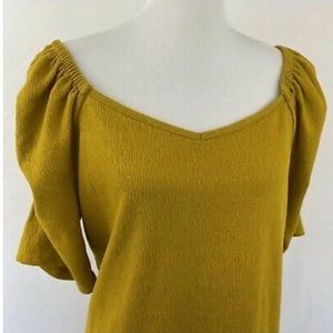 Ava & Viv short puff sleeve shirt 3XL